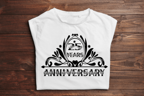 25 Years Anniversary SVG: Graphics for T-Shirt Designs