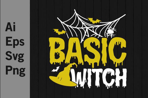 Basic Witch Halloween Graphics for T-Shirt Designs