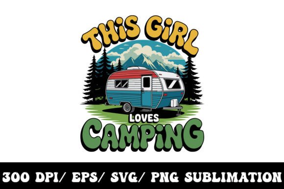 Camping Graphic for T-Shirt Designs