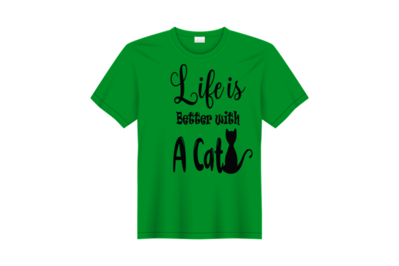 Cat SVG for T-Shirt Designs & Graphics