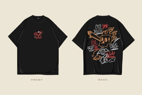 City Pulse Graffiti: Bold Graphics for T-Shirt Designs