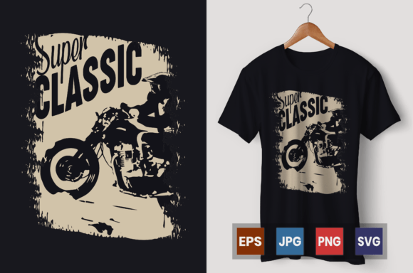 Classic Motorcycle Graphics for T-Shirt Designs