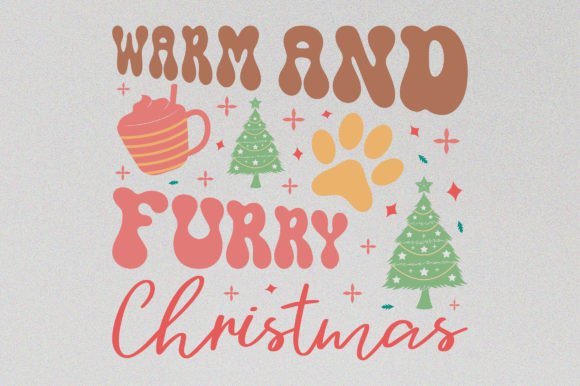 Furry Christmas Dog Graphics for T-Shirt Designs