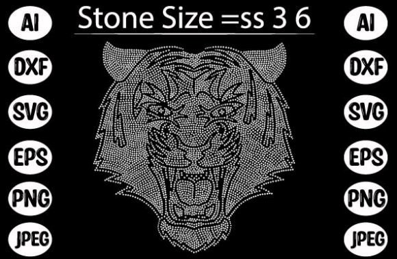 Tiger Rhinestone Graphics for Bold T-Shirt Designs
